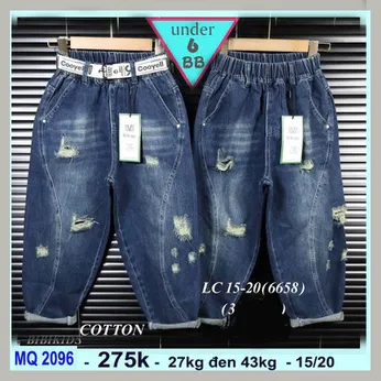 Quần jean dài bé trai (phom thụng)(27kg đến 43kg )(MQ:2096 )