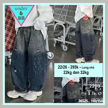 Quần jean dài bé trai (QC 2203 - 22kg đến 32kg )