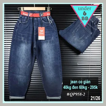 Quần jean dài bé trai (phom thụng)(40kg đến 60kg )(QP958-2)