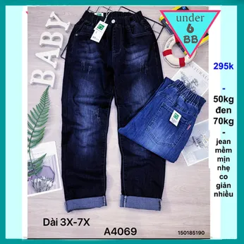 Quần jean dài bé trai ( 50kg đến 70kg ) (HA: A4069)