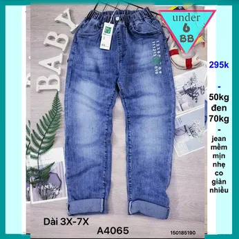 Quần jean dài bé trai (50kg đến 70kg) (A4065)