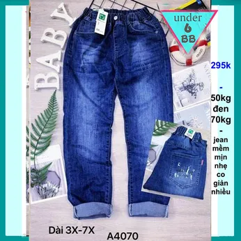 Quần jean dài bé trai (50kg đến 70kg) (A4070)