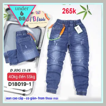 Quần jean dài bé trai ( 40kg đến 55kg ) (D18019-1)