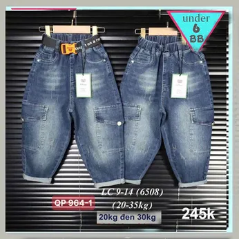 Quần jean dài bé trai túi hộp ( QP964.1 - 20kg đến 30kg )