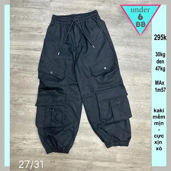 Quần kaki dài bé trai jogger túi hộp ( 30kg đến 47kg )
