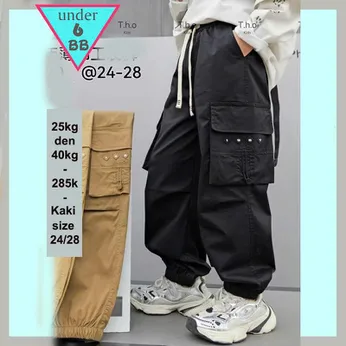 Quần kaki dài bé trai túi hộp jogger (25kg đến 40kg )