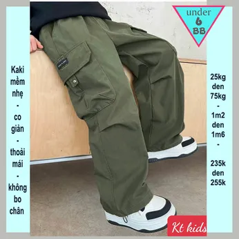 Quần kaki dài bé trai ống suông (25kg đến 75kg )