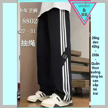 Quần thun dài bé trai ( Mã : 8802-26kg đến 42kg)