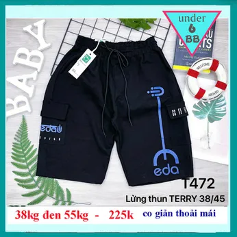 Quần thun ngắn bé trai (38kg đến 55kg ) ( Mã: T472)