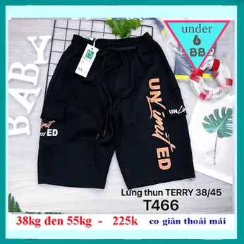 Quần thun ngắn bé trai (38kg đến 55kg ) ( Mã: T466)