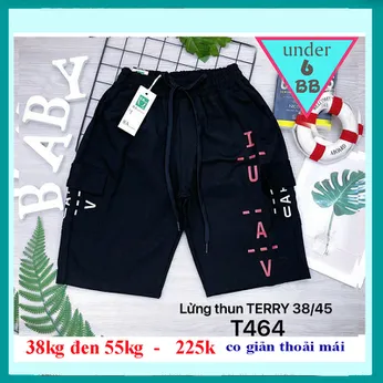 Quần thun ngắn bé trai (38kg đến 55kg ) ( Mã: T464)