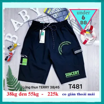 Quần thun ngắn bé trai (38kg đến 55kg ) ( Mã: T481)