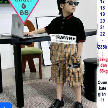 Set đồ bộ bé trai cổ trụ in họa tiết chữ phong cách cá tính cho bé đi chơi ,đi học  ( Quần kate không co giãn)