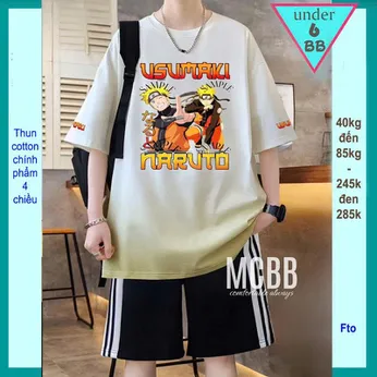 Set đồ bộ bé trai hoạt hình in họa tiết anime Naruto phong cách cá tính cho bé đi yêu diện đi chơi , du lịch