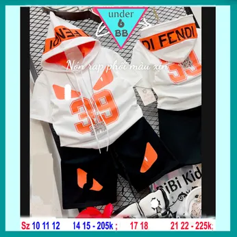 Set đồ bộ bé trai tay ngắn hoodie in số 39 phong cách cá tính cho bé đi chơi , đi học 