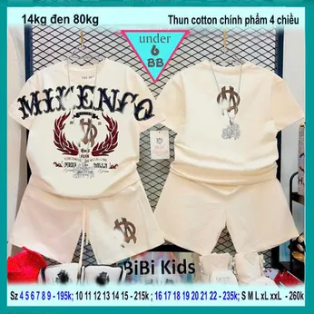 Set đồ bộ bé trai tay ngắn in chữ mang phong cách thời trang cá tính siêu ngầu cho bé đi chơi , đi học