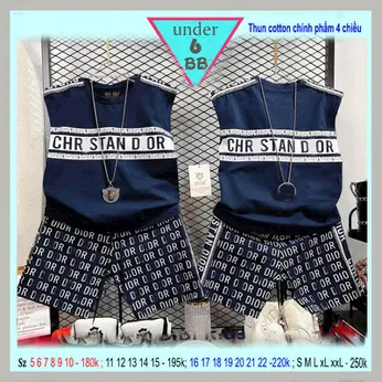Set đồ bộ sát nách bé trai in chữ phong cách cá tính cho bé đi chơi , đi học
