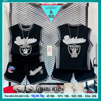 Set đồ bộ sát nách bé trai in chữ cổ áo bo dệt phong cách thời trang cá tính sang xịn cho bé đi chơi, du lịch