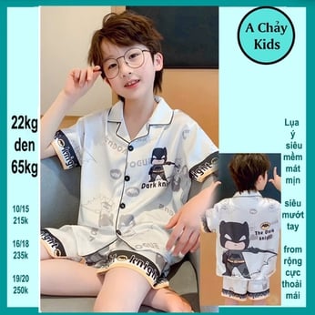 Quần áo pijama bé trai in hình Battman cho bé