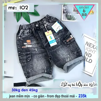 Quần jean bé trai túi hộp ( 30kg đến 45kg ) ( HB : ms 102 )