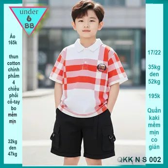 Áo polo bé trai in họa tiết caro style cá tính sang trọng cho bé đi chơi , đi tiệc