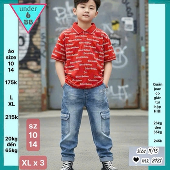 Áo thun cổ polo bé trai (Đỏ) in full chữ phong cách cá tính cho bé đi chơi ,  đi tiệc