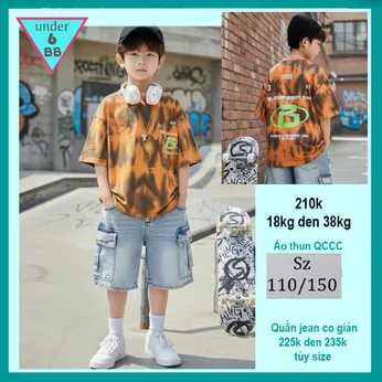 Áo thun bé trai cao cấp in chữ mang phong cách cá tính siêu ngầu cho bé đi chơi , đi học