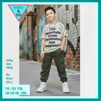 Áo thun bé trai cao cấp in chữ style hàn quốc cá tính cho bé diện đi chơi , đi du lịch