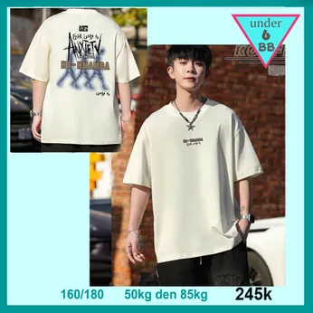 Áo thun bé trai cao cấp in chữ phong cách cá tính dành cho tuổi teen đi chơi , du lịch