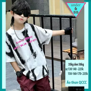 Áo thun bé trai cao cấp in chữ cá tính  ( mã : 005 )