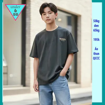 Áo thun bé trai cao cấp in chữ - Mã 017