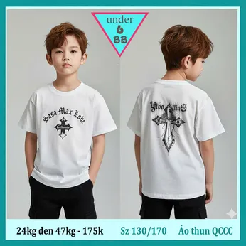 Áo thun bé trai cao cấp in chữ style cá tính cực sang xịn cho bé diện đi chơi , du lịch