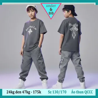 Áo thun bé trai cao cấp in chữ style cá tính cực sang xịn cho bé diện đi chơi , du lịch