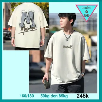 Áo thun bé trai cao cấp in chữ M phong cách cá tính dành cho tuổi teen đi chơi , du lịch