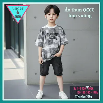 Áo thun bé trai cao cấp in chữ phong cách thời trang cá tính cho bé diện đi chơi , du lịch