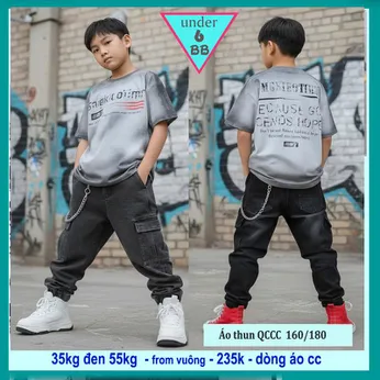 Áo thun bé trai cao cấp in chữ phối màu loang hàn quốc siêu ngầu cho bé đi chơi , đi học
