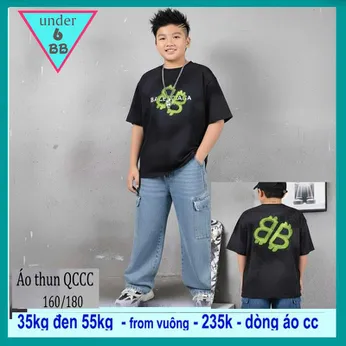 Áo thun bé trai cao cấp in chữ phối màu loang phong cách cá tính cho bé diện đi chơi , du lịch