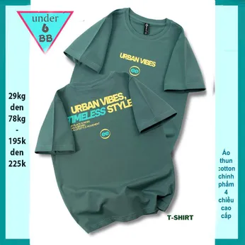 Áo thun bé trai cotton in chữ URBANVIBES phong cách cá tính cho bé đi chơi đi học