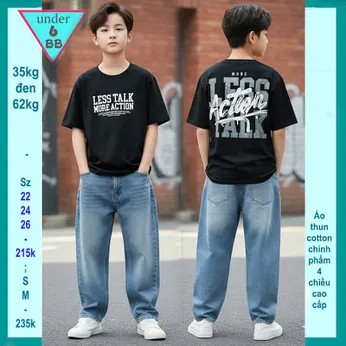 Áo thun bé trai cotton in chữ mang phong cách thời trang cá tính cho bé đi chơi, du lịch