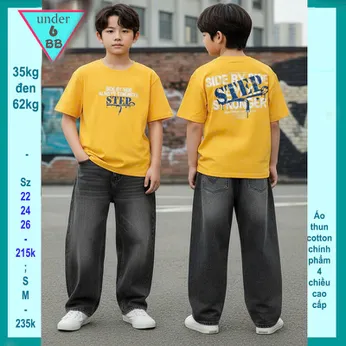 Áo thun bé trai cotton in chữ phong cách cá tính cho bé đi chơi, du lịch