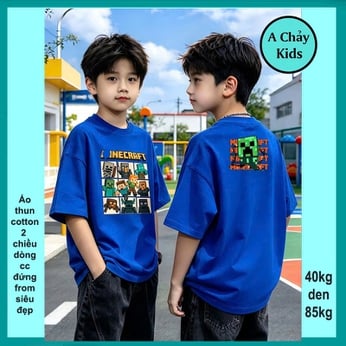 Áo thun cotton bé trai in hình Mai Rap phong cách cá tính cho bé đi chơi , du lịch