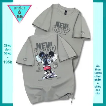 Áo Thun bé trai cotton in hình Mickey cá tính cho bé diện đi chơi , du lịch