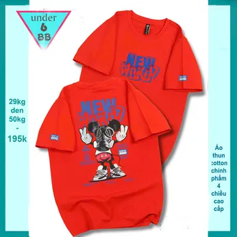 Áo Thun bé trai cotton in hình Mickey cá tính cho bé diện đi chơi , du lịch