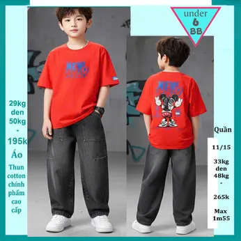 Áo Thun bé trai cotton in hình Mickey cá tính cho bé diện đi chơi , du lịch
