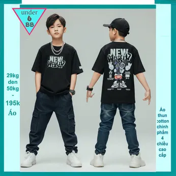 Áo Thun bé trai cotton in hình Mickey cá tính cho bé diện đi chơi , du lịch