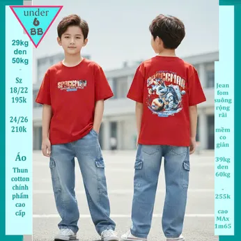 Áo thun bé trai cotton in Thỏ Phi Hành Gia cá tính cho bé diện đi chơi , đi học