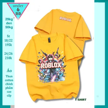 Áo thun bé trai cotton in hình Roblox phong cách cực cá tính hottrend cho bé đi chơi , du lịch