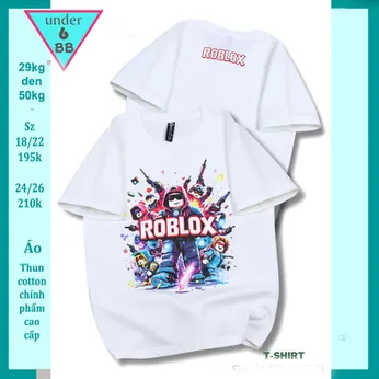 Áo thun bé trai cotton in hình Roblox phong cách cực cá tính hottrend cho bé đi chơi , du lịch