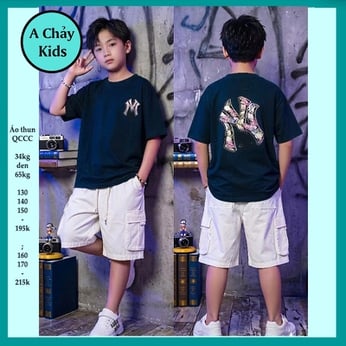 Áo thun bé trai in chữ phong cách cá tính dành cho tuổi teen diện đi chơi , du lịch