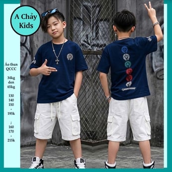 Áo thun bé trai in chữ phong cách hiphop cực ngầu cho bé diện đi chơi , đi học